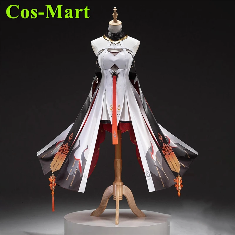 Cos-Mart Anime Wuthering Waves Changli Cosplay Costume Sweet Battle Dress Activity Party Role Play Clothing Female