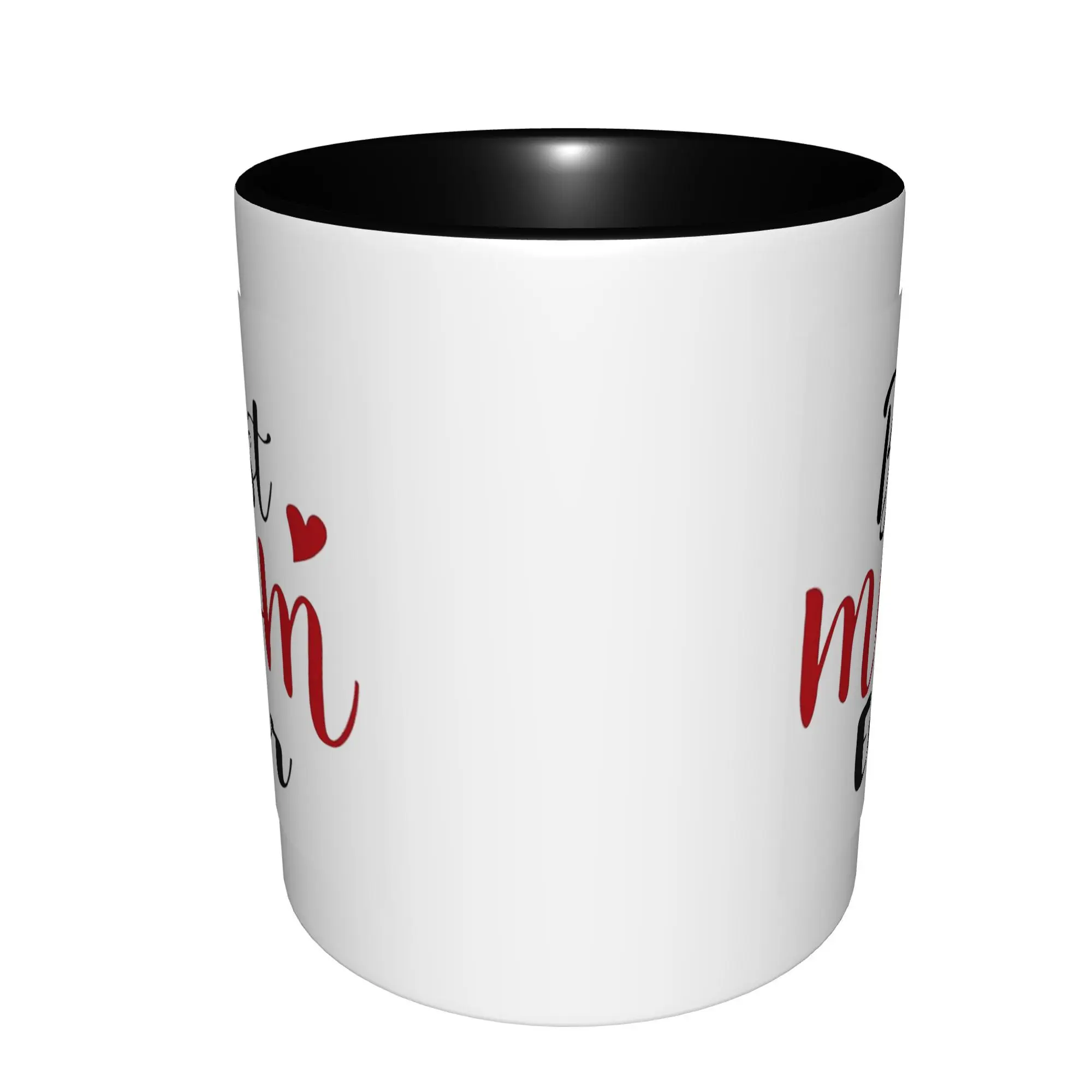 هدايا الأم للنساء أفضل أكواب الأم على الإطلاق مع مقبض أسود أكواب قهوة عيد الميلاد أكواب شاي سيراميك 11 أونصة