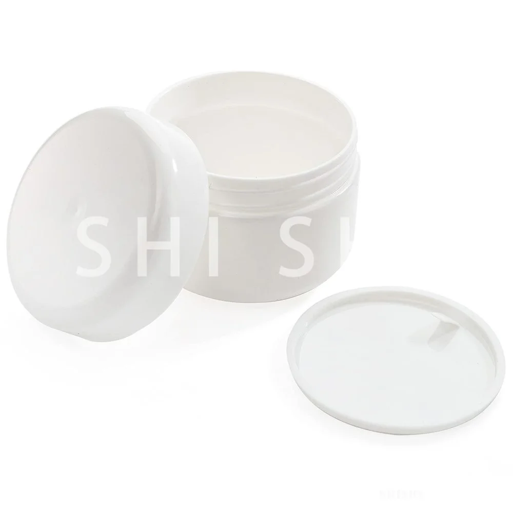 50pcs White Cosmetic Jars with Inner Liners, Refillable Makeup Containers, Plastic Cream Case for Travel 10g 20g 30g 50g 100g