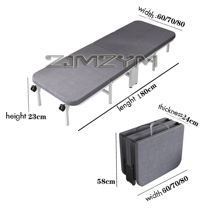 Portable Metal Bottom Frame Foldableing Bed New Thickeneded And Widened Lunch Break Foldableing Bed off Bed