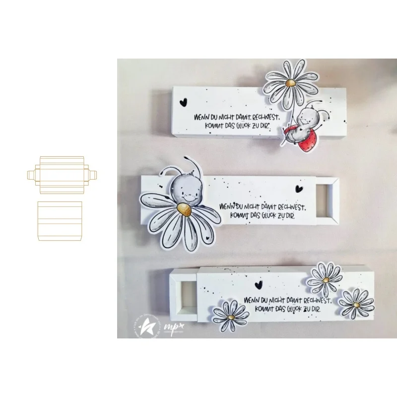 Neues Produkt Vorverkauf Box Eltern-Kind Stanzformen und Stempel DIY Scrapbook Album Dekoration Geprägtes Papierkarten-Set