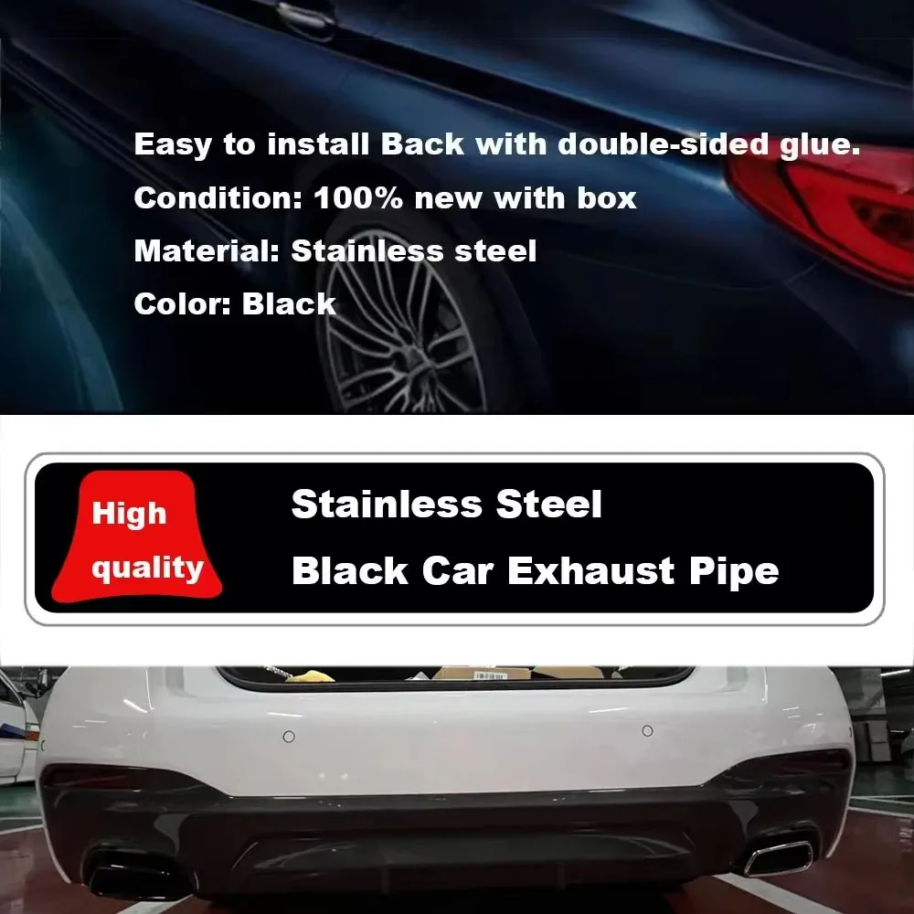 

Автомобильный хвостовой глушитель, выходная крышка выхлопной трубы, детали для BMW 5 серии G30 G38 2018-2022, внешние аксессуары