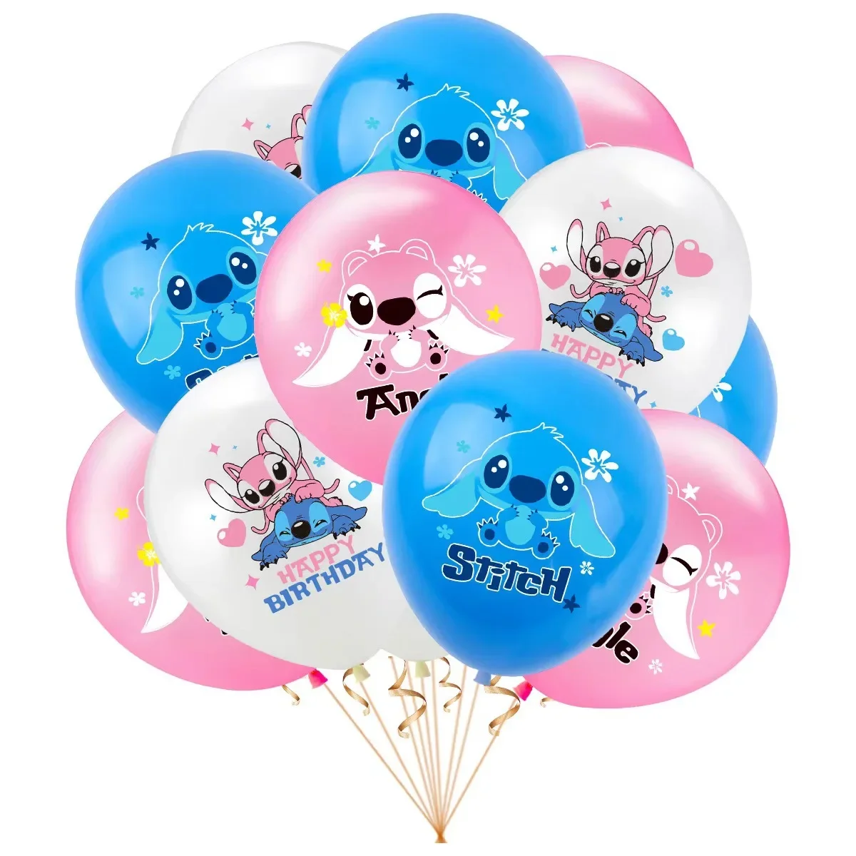 Disney-CAN o & Stitch Theme Party Balloon, Cartoon Anime, Produits de bain pour bébé, Décor d'anniversaire pour enfants, Bol et garçons, 12 PCs-18PCs