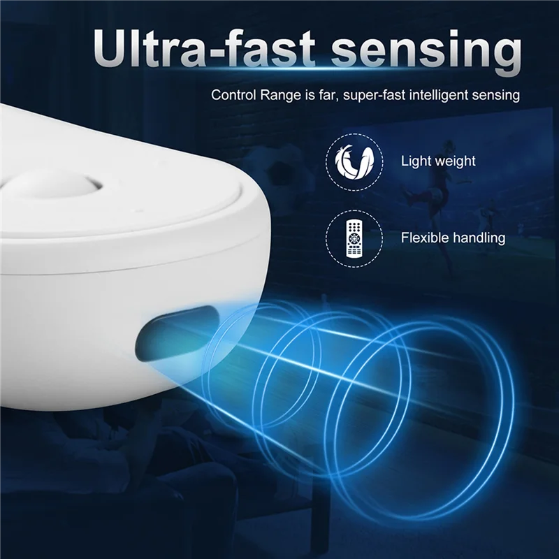 A04 ماوس هوائي ذكي للتحكم عن بعد 2.4G لوحة مفاتيح لاسلكية صغيرة مع جهاز تحكم عن بعد جيروسكوبي لجهاز عرض Android TV Box PC باللون الأبيض