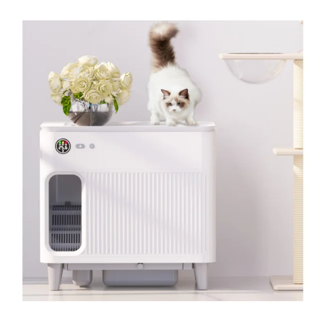 

New Fashion Low Noise Pet Products Supplier Intelligent Self Cleaning Smart Automatic Toilet Box
