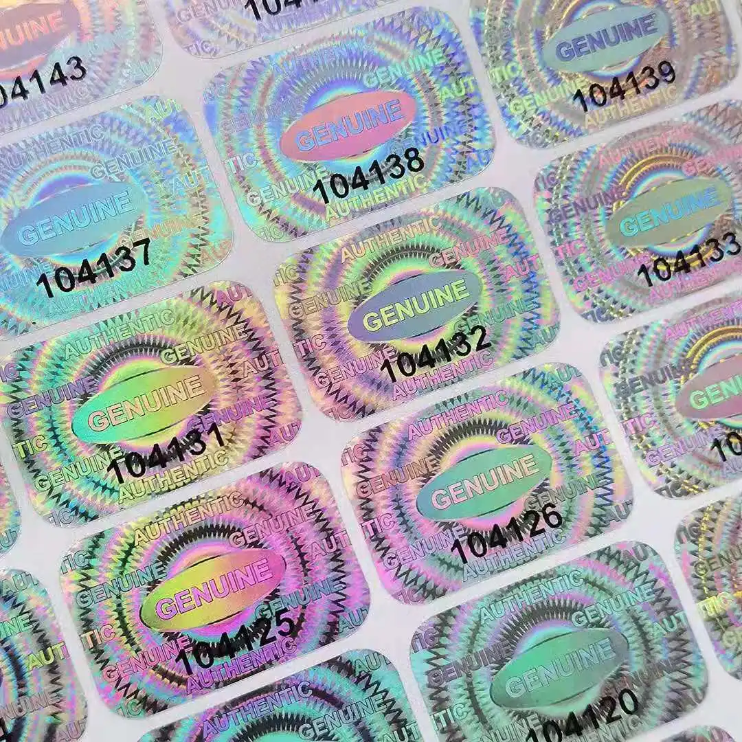 Security Seal Tamper Proof Stickers, Holographic Warranty Void, Laser Label with Serial Number, Adhesive Label 2.5x1.5cm, 600Pcs