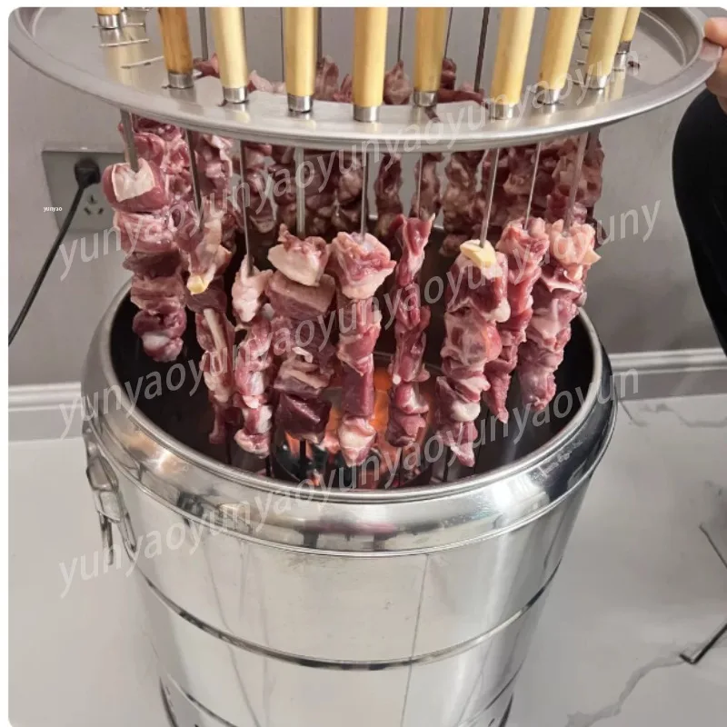 Smokeless Stainless Steel Charcoal Grill Outdoor Portable Multi Functional Meat Skewer Roasting Stove