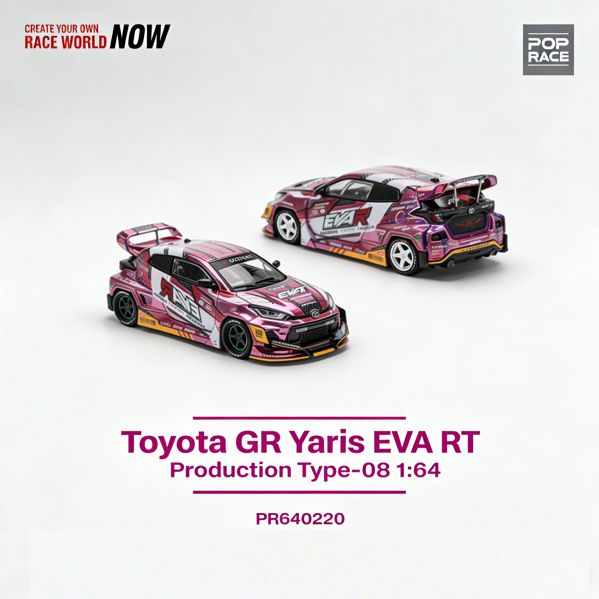 

Ready to Ship POP RACE 1:64 PR640220 Toyota GR Yaris EVA RT Production Model Custom Type-08 Goodride Diecast Model Car In Stock