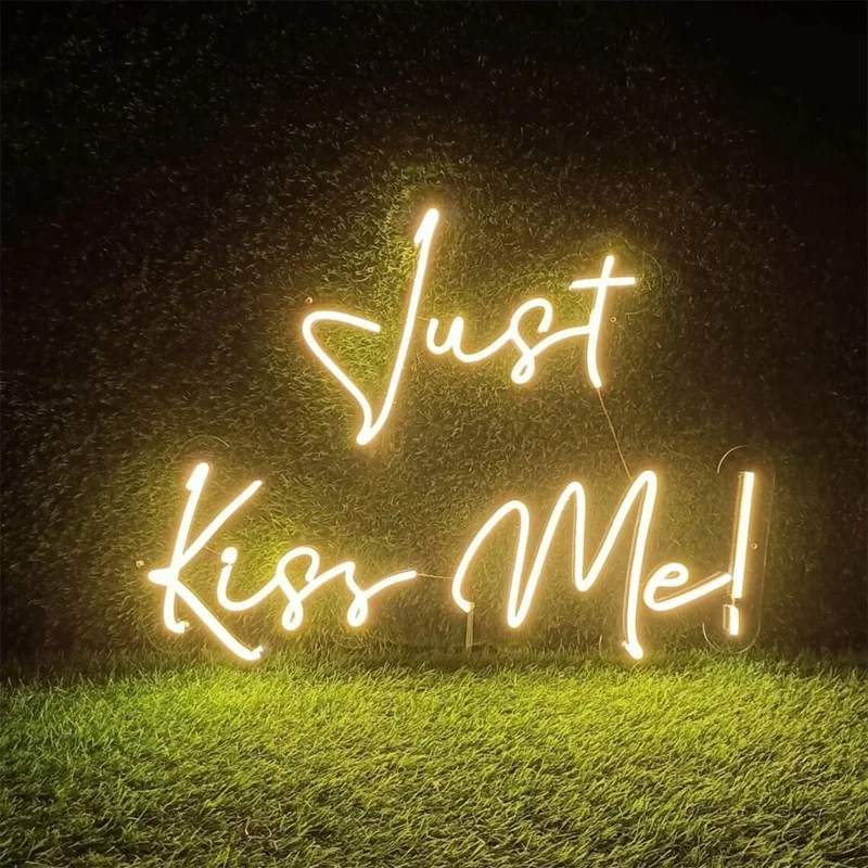 Just Kiss Me Neon Signs Wedding Marry Led Neon Light Signs Gifts Neon Lights for Light Valentine's Day Decoration