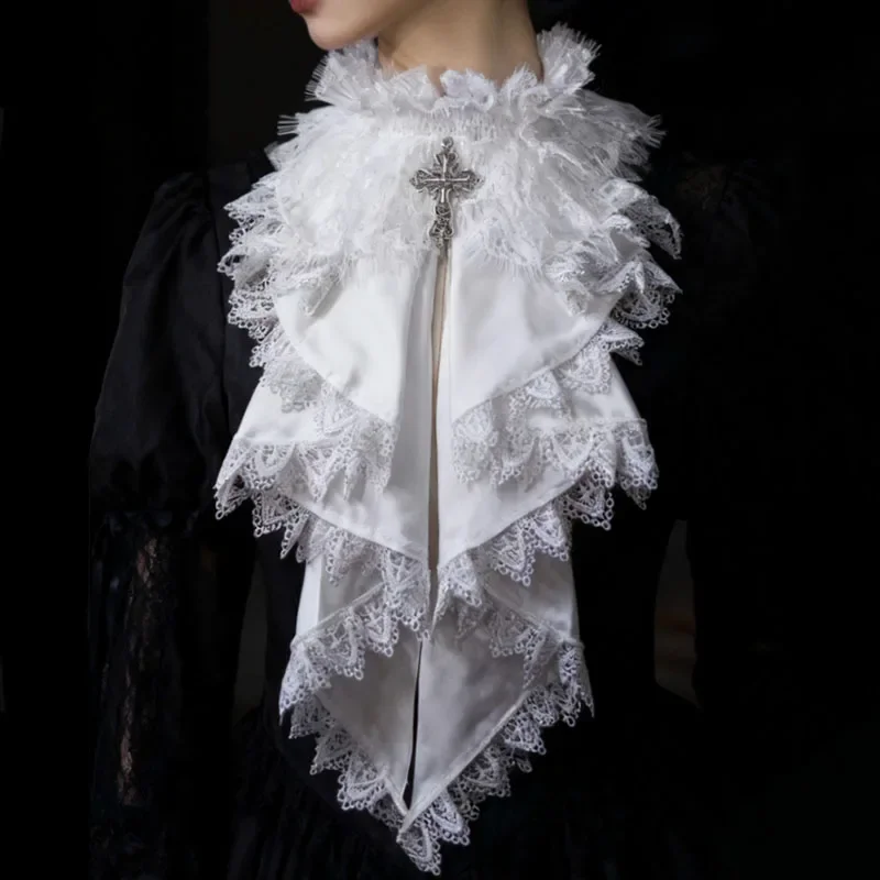 colletti-staccabili-stile-principe-moda-di-lusso-originale-cravatte-anime-abbigliamento-da-prestazione-camicia-fiocco-lolita-con-croce-in-pizzo-bianco