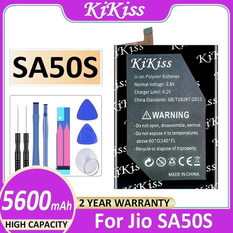 

KiKiss Battery 5600mAh For Jio SA50S Mobile Phone Bateria