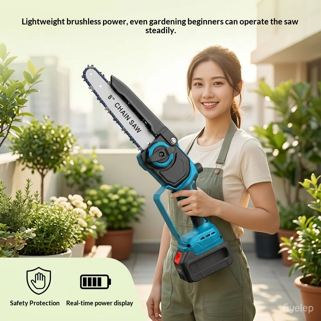 

8 Inch Brushless Chainsaw Motosierra Electrica Batería Piła Łancuchowa Akumulatorowa Pila Lańcuchowa Akumulatorowa 충전톱 체인톱 전기톱