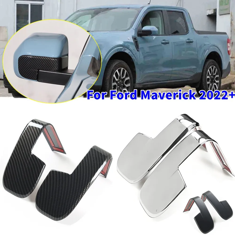 

For Ford Maverick 2022+ ABS Car Rearview Side Mirror Base L-Shaped Cover Wing Cap Exterior Door Housing Shell Trim Adhesive