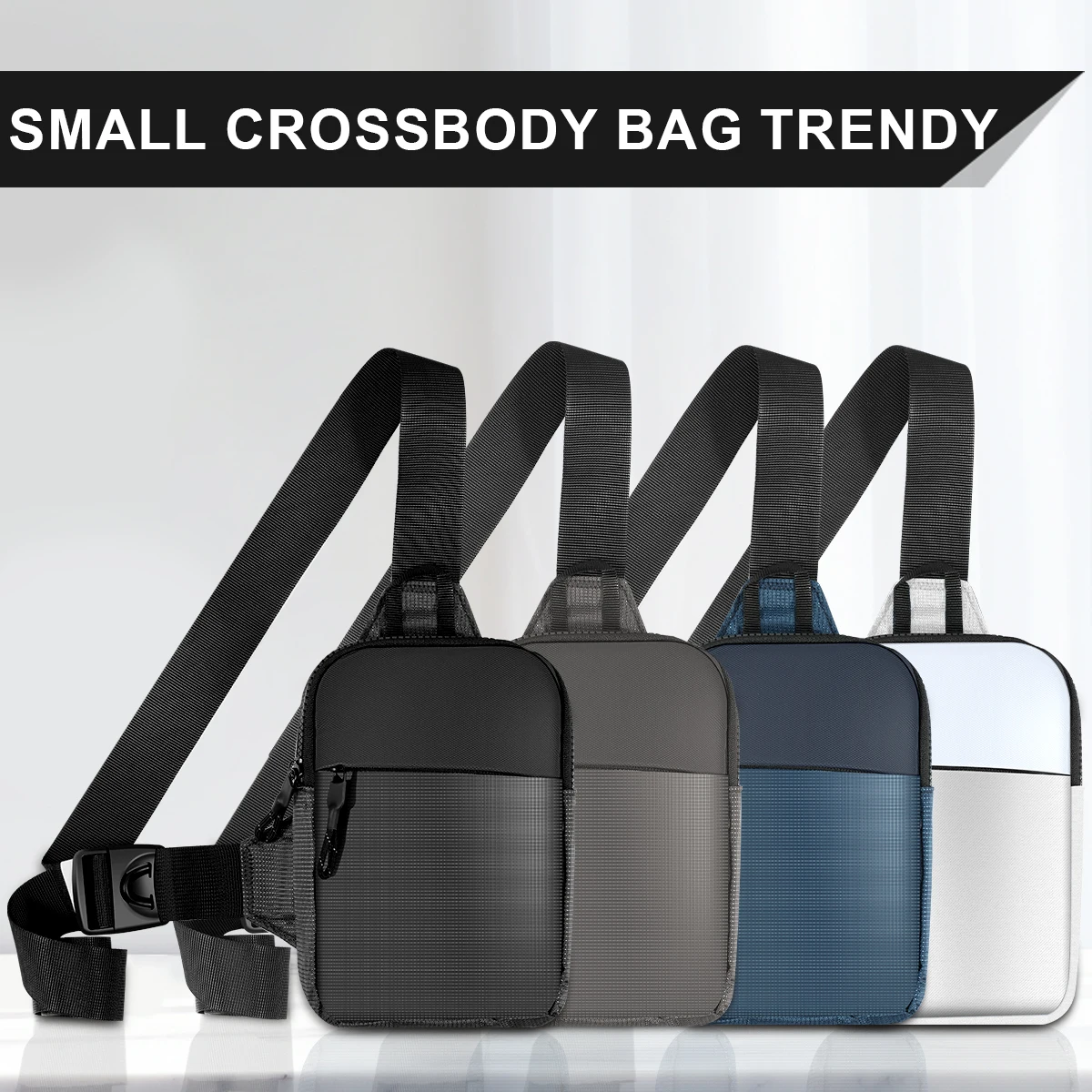 

Sling Bag Crossbody Bag Small Mini Phone Chest Bag for Men Soft Enduring Sling Bag Waterproof Portable Crossbody Bag Running Bag