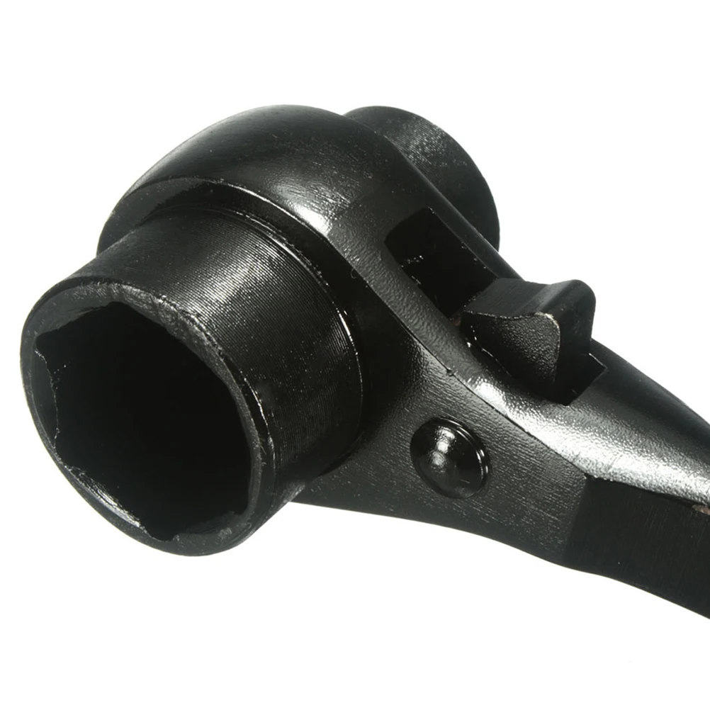

24X30Mm Mini Teeth Pointed Tail Ratchet Socket Wrench Screwdriver Narrow Slit Black High Quality Metal Durable Automotive Repair