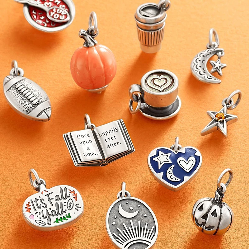 

10pcs/lot DIY Mix Jewelry Accessories Stainless Steel Cake Pizza For Charms Phone Pendant