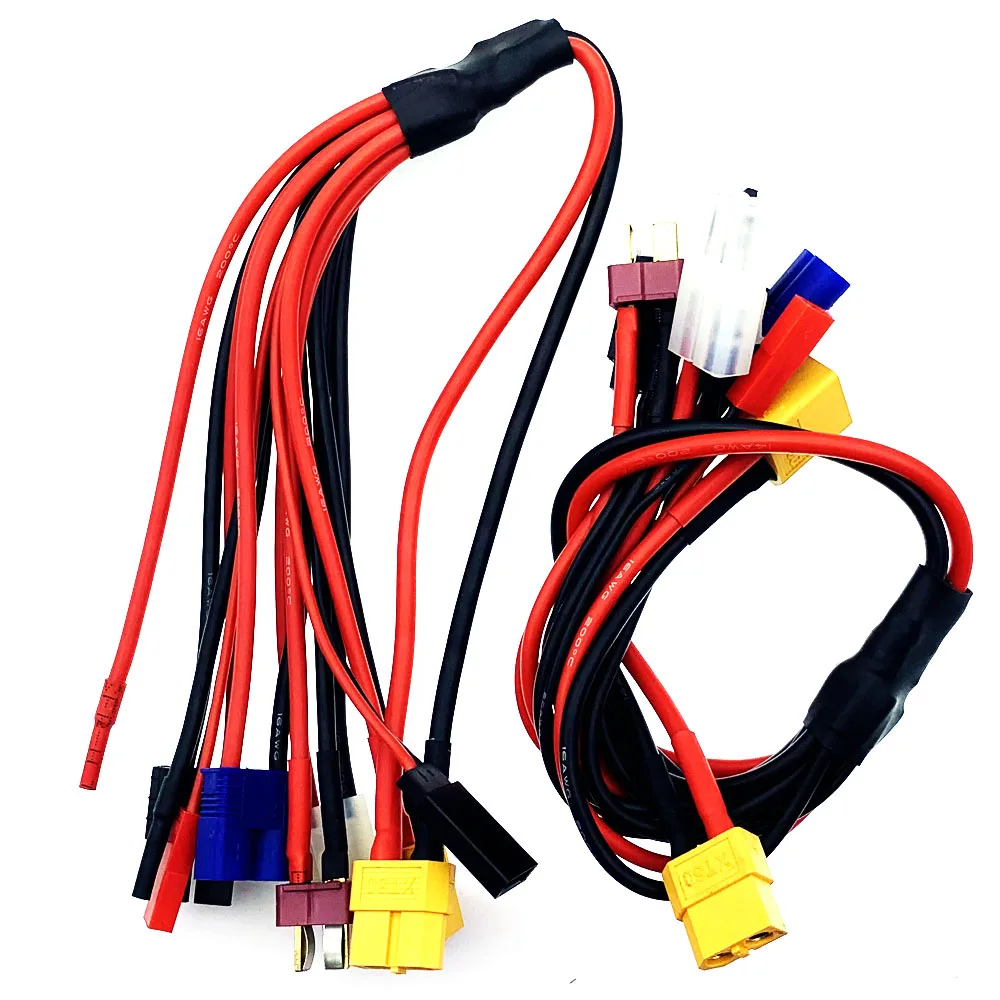 XT60 One Drag Eight Combination B6 JST XT JR MRX EC3 Plug RC Lipo Battery Adapter Connector Splitter Conversion Cable