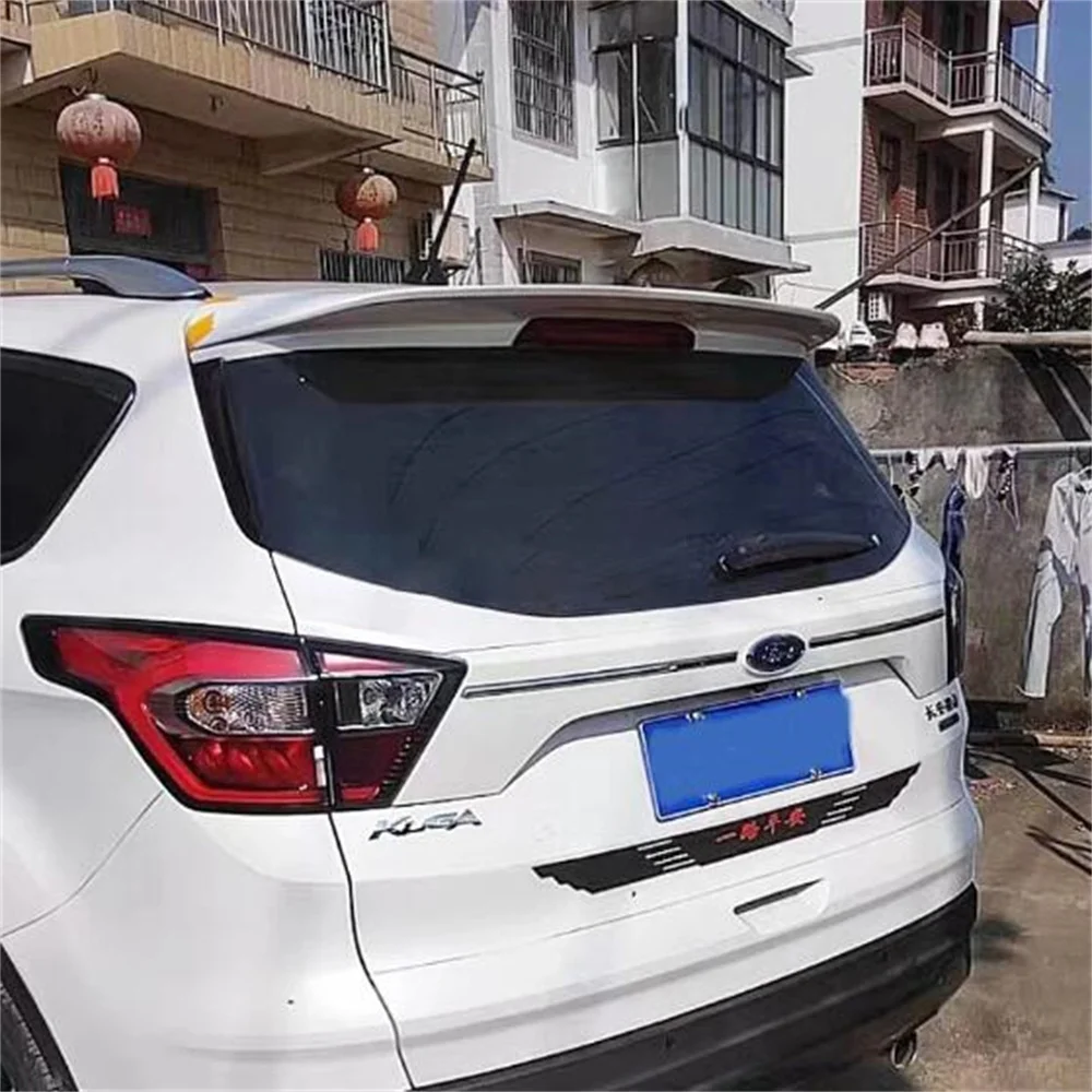 For Ford Kuga Escape 2013 2014 2015 2016 2017 2018 2019 ABS Material Primer Color Car Tail Wing Decoration Rear Trunk Spoiler