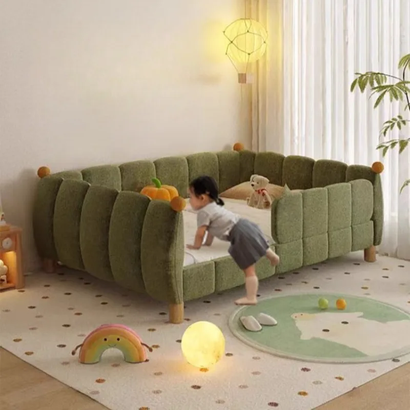 قضبان حماية عادية للأطفال سرير أمان إسكندنافي تصميم بسيط سرير أطفال على الطراز الحديث روضة أطفال مضاءة أثاث منزلي #4