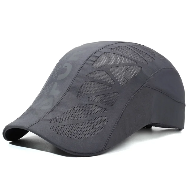 Sommer Neuheit SPORT Buchstaben-Frontpanel-Kappe für Herren Atmungsaktives Mesh Schnelltrocknende Sonnenhut Outdoor UV-Schutz Baseballkappe – Detail 6