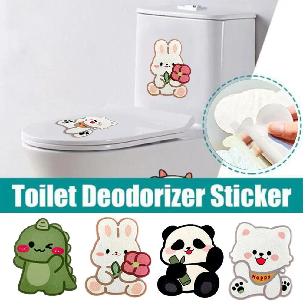 Toilet Deodorant Stickers Cartoon Animal Lily Lemon Sticker Remove Toilet Sticker Fragrant Odor Toilet Jasmine Decoration P0T6