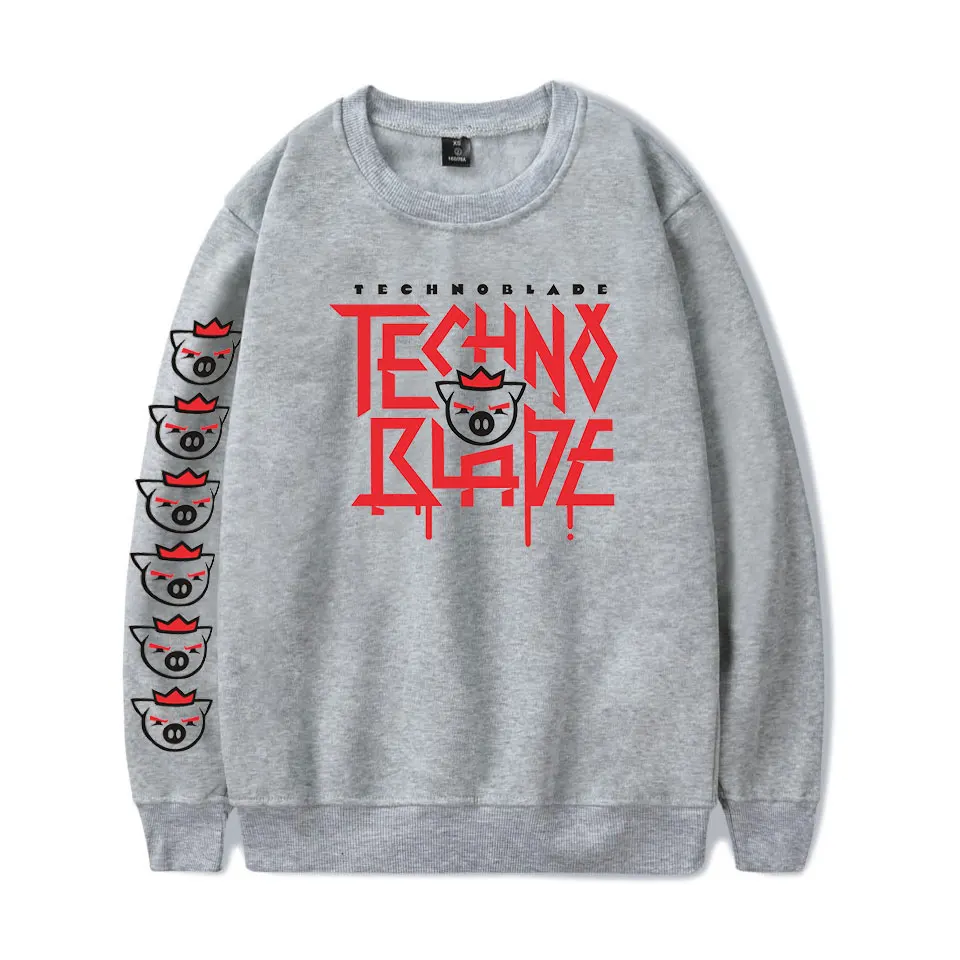 Technoblade Merch Sweatshirt Techno Agro Dream Team New Logo Sleeve Women Men's Outwear Harajuku Streetwear 90s Youthful Clothes