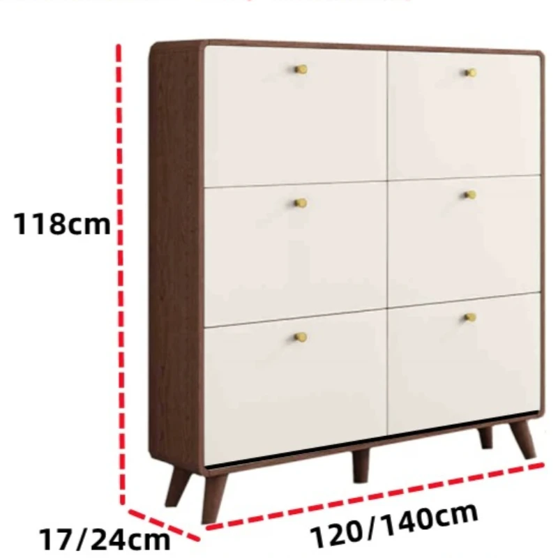 Rotating Storage Shoes Cabinets Seating Shelving White Small Shoe Cabinets Chest Wooden Organizador Zapatos Furniture Room