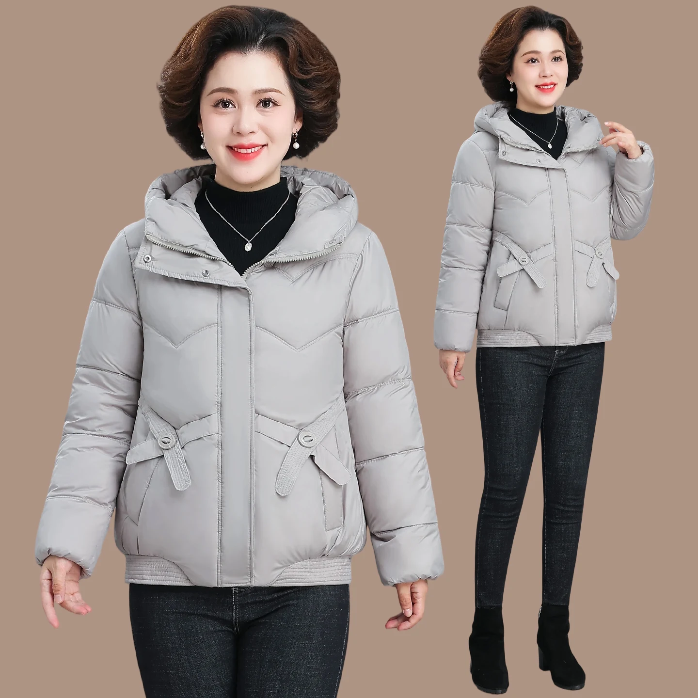 

Новая зимняя куртка для женщин: хлопковая, для молодых и зрелых дам, элегантная, для женщин в пике своего возраста, с хлопковой подкладкой.