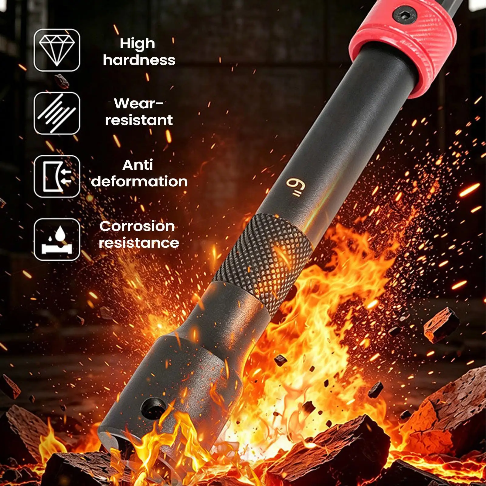 Socket Wrench Extender Steel Self-Locking Extended Quick Release Extension Bar Set For Automotive Maintenance Household