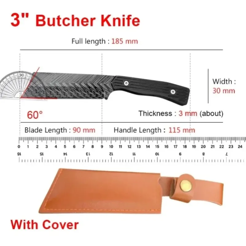 Stainless Steel Handle Butcher Boning Knife Slicing Meat Fruit Chicken Vegetables Meat Fish Kitchen Knives Chef's Knife Cleaver