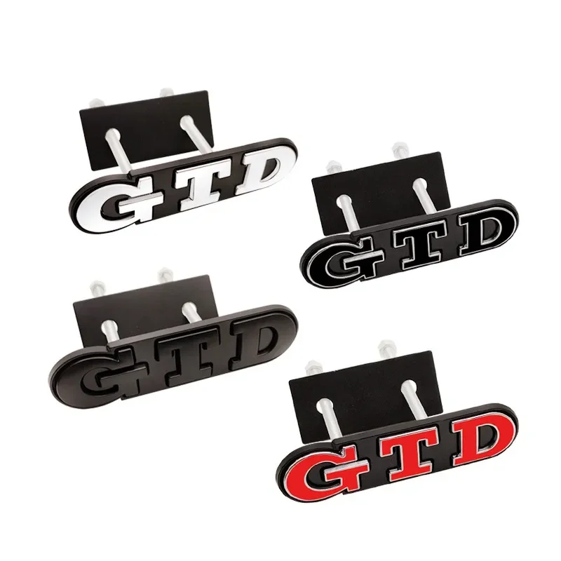 3D Metal GTD Front Grill Badge Emblem Sticker Decals For Volkswagen VW Polo Golf Passat Jetta Scirocco