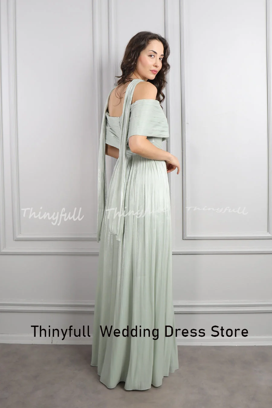 Suknie wieczorowe Thinyfull w kształcie litery A, arabskie, na studniówkę, z odkrytymi ramionami, błyszcząca satyna, długa suknia wizytowa w stylu Dubai, suknie wieczorowe, szyte na miarę.