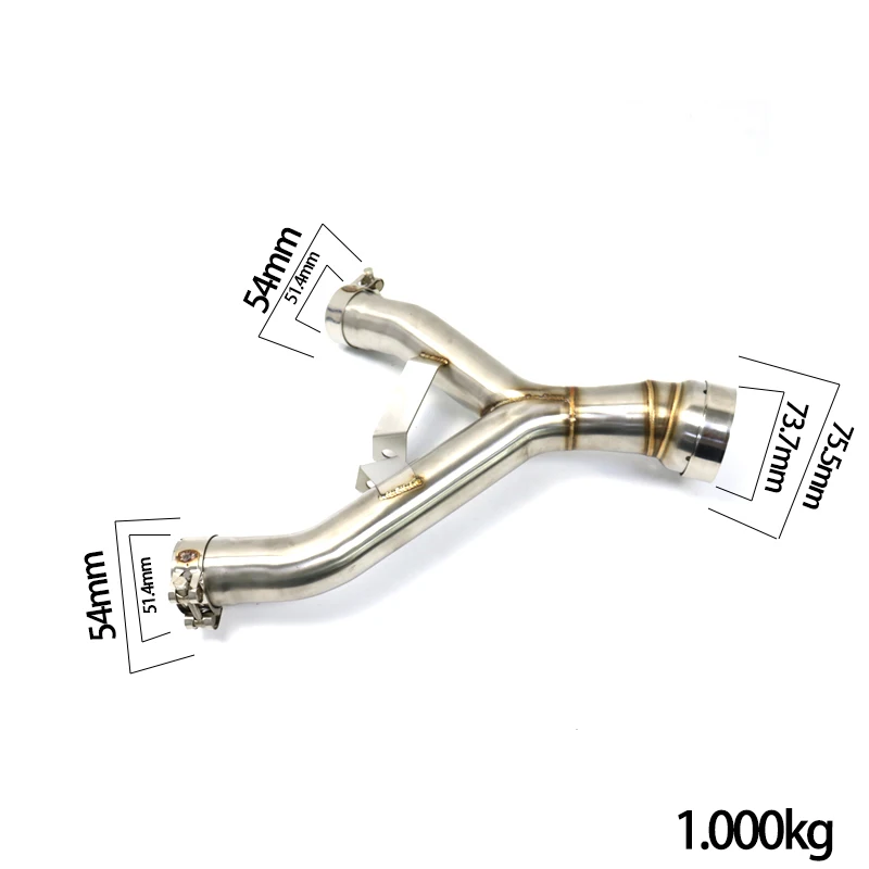 Motorcycle Middle Mid Pipe Decat Eliminator Exhaust For Kawasaki Z1000 Z1000SX 2011 2012 2013 2014 2015 2016 2017 2018 2019 2020