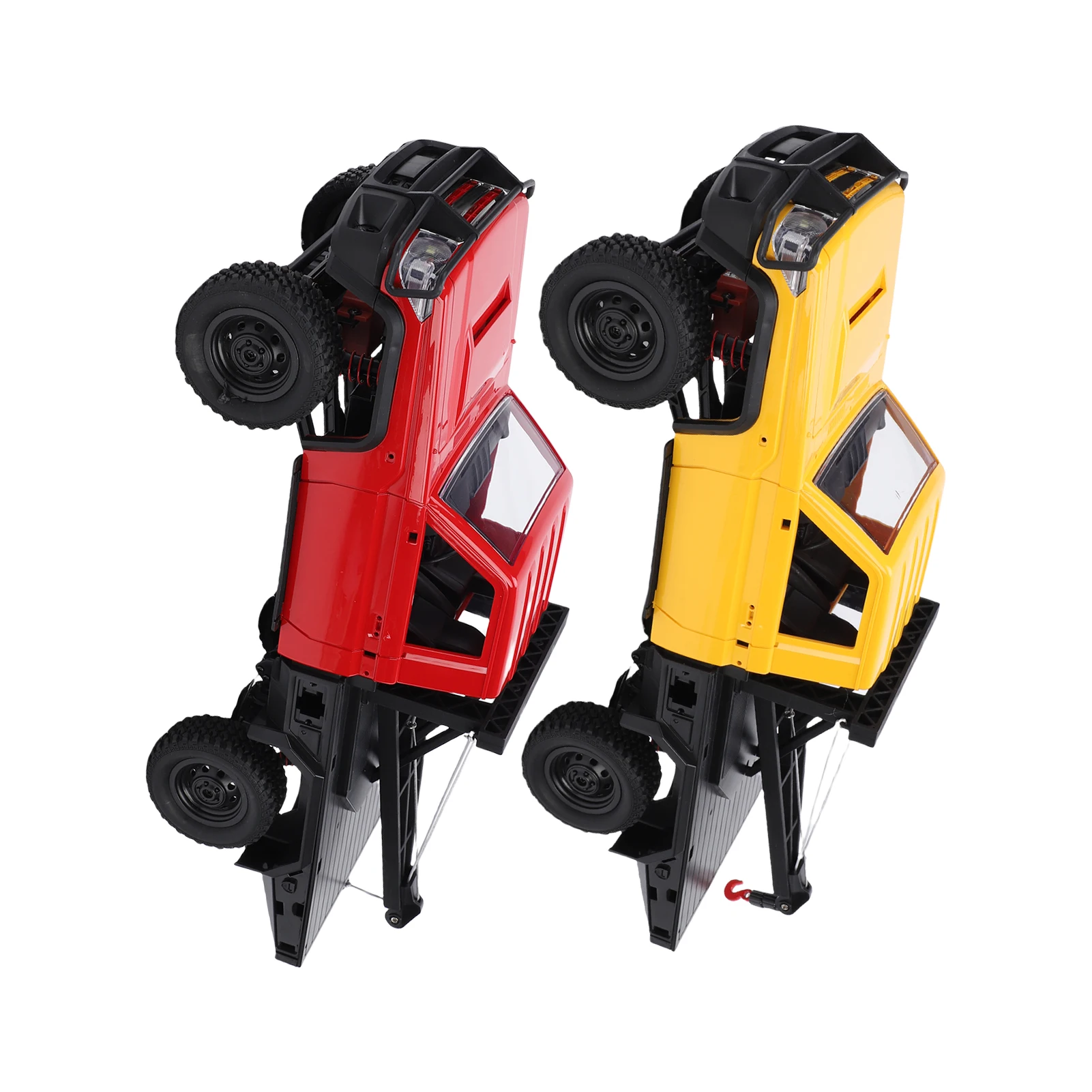 Grue de camion télécommandée, chenille télécommandée 4WD à l'échelle 1:12, camionnette jouet tout-terrain 2.4Ghz avec lumières, roue tout Terrain