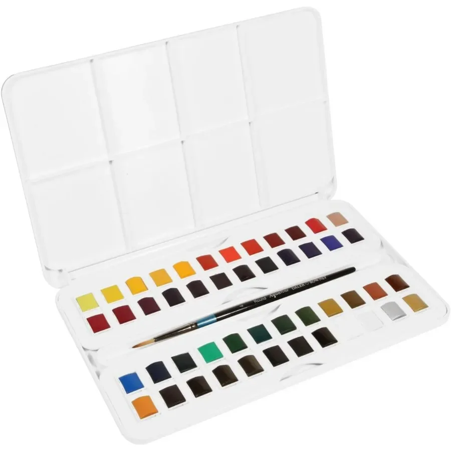 

Aquafine 48pc Watercolor Studio Set Premium Watercolor Paint Set Ideal for Watercolor Paper Sketchbooks and Mixed M