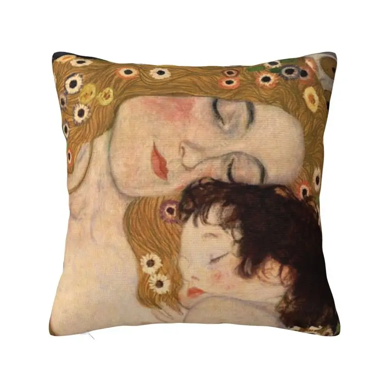 

The Three Ages Of Woman Pillow Case Home Decor Cute Gustav Klimt Painting Art Outdoor Cushions Square Pillowcase