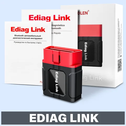 Диагностический сканер KINGBOLEN EDIAG LINK с двунаправленной связью, диагностика всех систем, 10 сервисных функций, CANFD, FCA, для Android и IOS, OBD2 сканер.