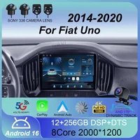 Android 16 Carplay Auto para Fiat Uno 2014 2015 2016 2017 2018 2019 2020 GPS Radio para Auto Reproductor Multimedia Estéreo Video WIFI+4G DSP