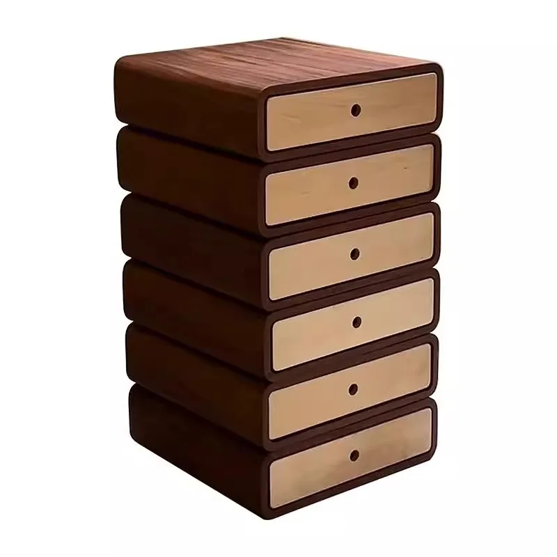 

Medieval style solid wood rotatable locker bedroom bedside modern minimalist designer home