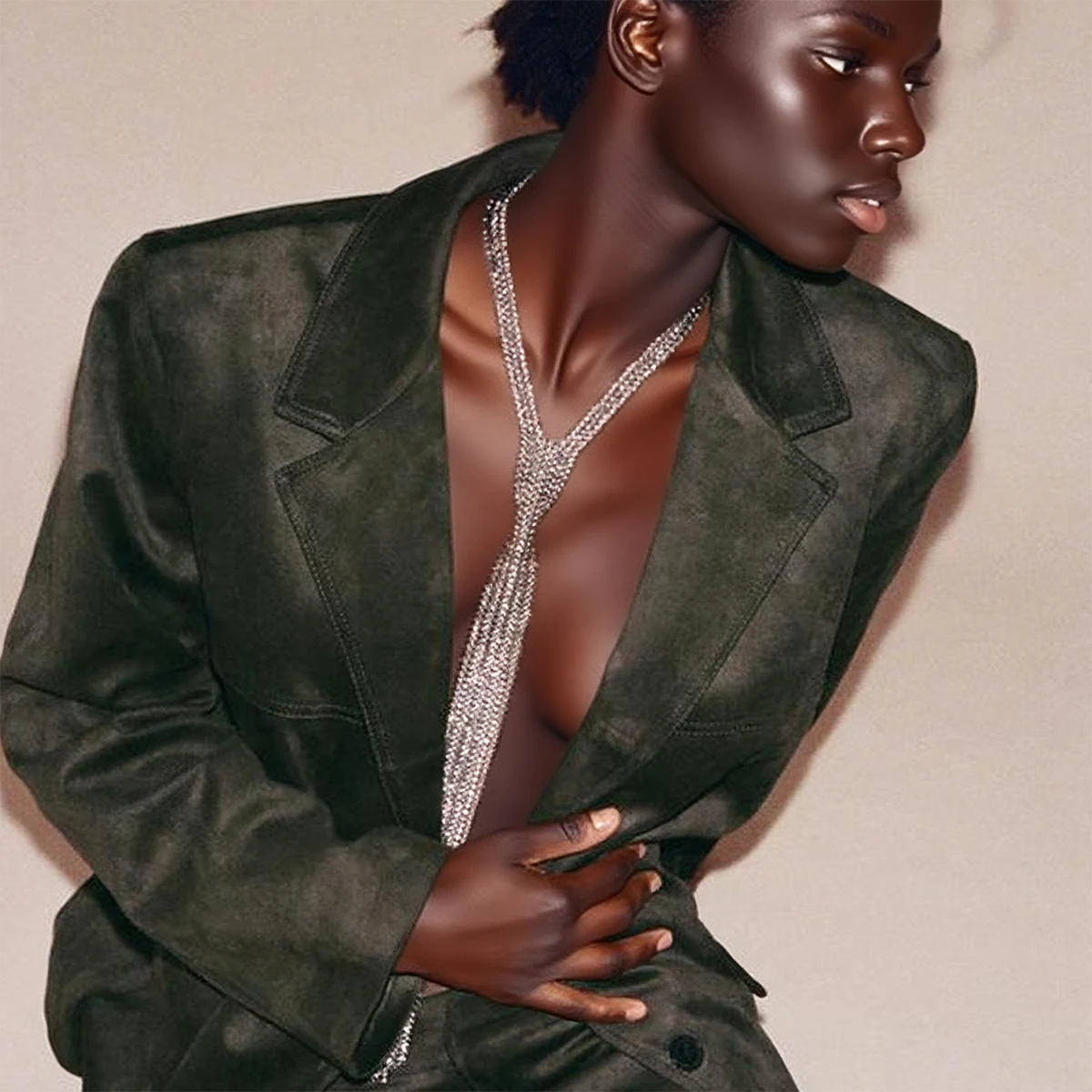 

ZAA Vintage Handmade Metal Chains Choker Necklaces for Women Long Charm Necklace Holiday Party Jewelry Gifts