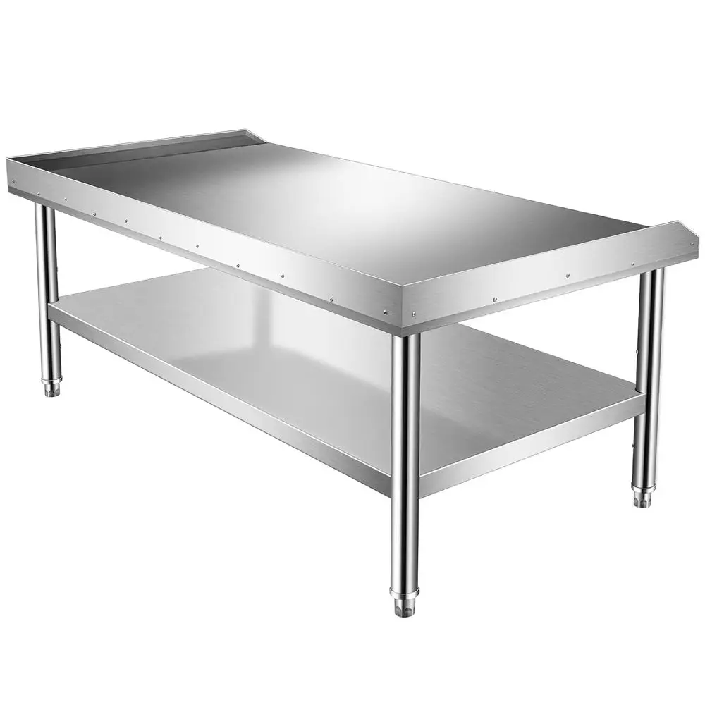 

Commercial Stainless Steel Prep Table with Undershelf, 60x30x24 for Kitchen & Restaurant Use
