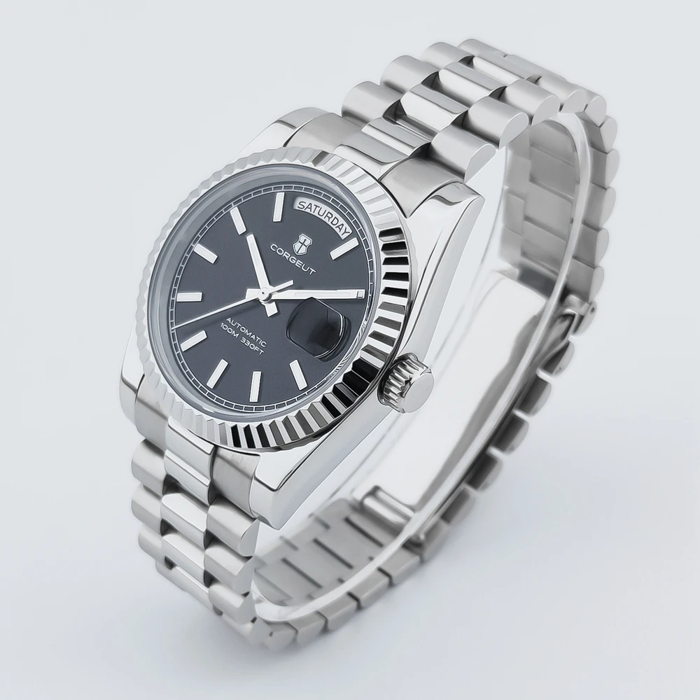 

Роскошные мужские часы Corgeut 36 мм ST1644, автоматические механические наручные часы с сапфировым стеклом, Relogio Masculino, 10 бар, часы для дневного плавания