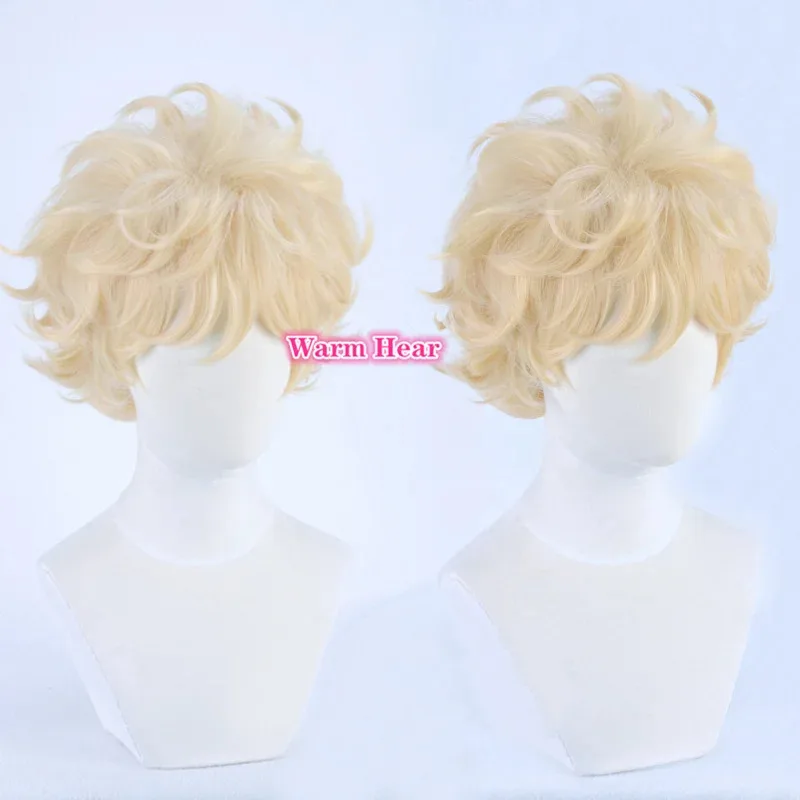 zizi 2025 Sugar Rune Vanila Vanilla Synthetic Light Golden Short Curly Cosplay Anime Wig Heat Resistant Hair Wigs +