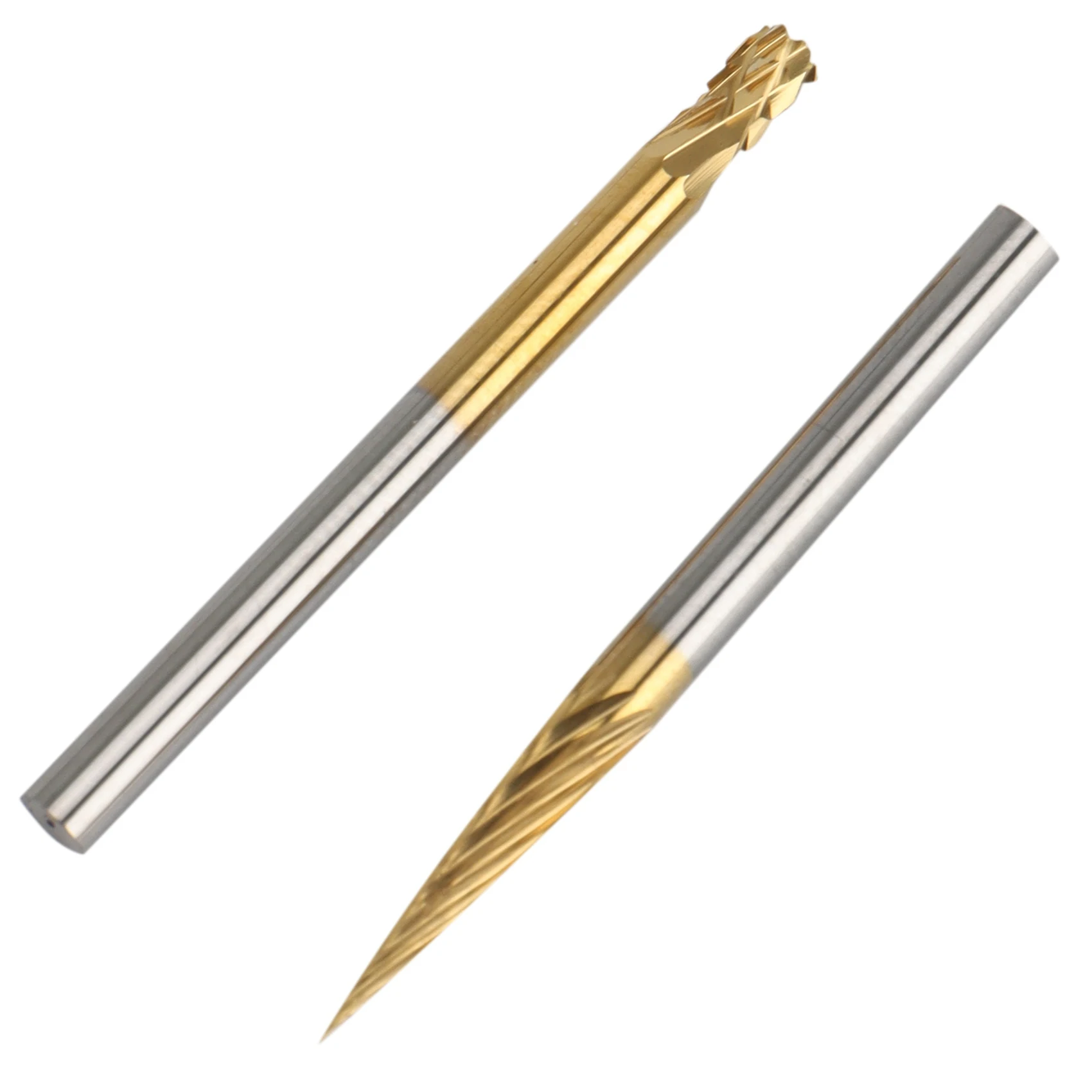 Rotary File for Metal Wood 3X3mm Tungsten Carbide Rotary Burrs Woodworking Tools Titanium Coated Mini File