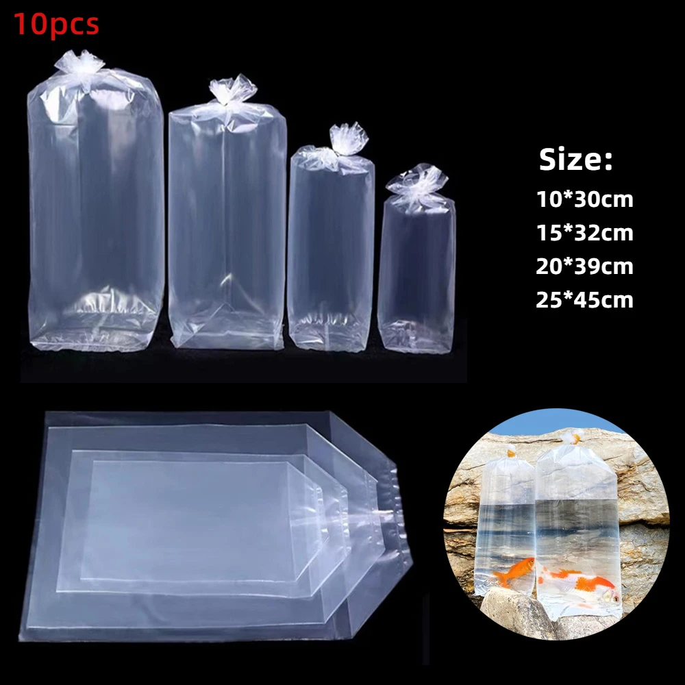 10pcs 10cmX30cm/12cmX35cm/14cmX40cm Aquarium Breathing Bags Breather Bags Transport LongLife Fish Shrimp Etc...