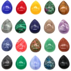 Cuentas de cabujón con forma de gota de agua, cristal Natural, piedras curativas de cuarzo para bricolaje, joyería encantadora, anillo, colgante, collar, accesorios