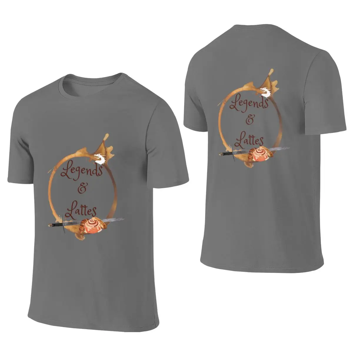 Legends And Lattes Hong Kong Style Reversible T-shirt Japanese Retro Korean Atmosphere Cotton Tee