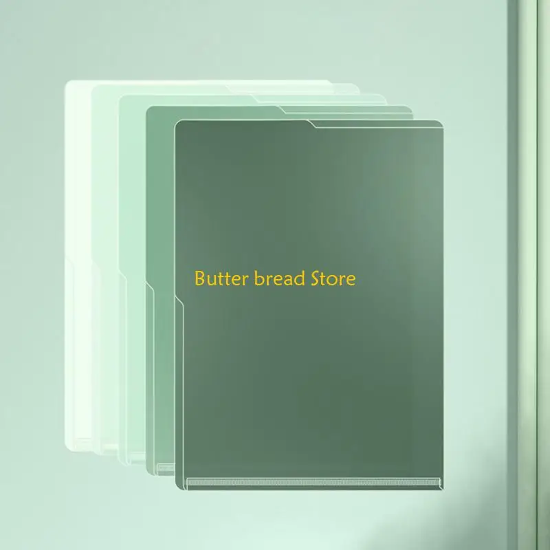 W89C 5pcs Libro transparente Cubierta papel mangas plástico Archivo plástico Top y lateral billeteras plástico para