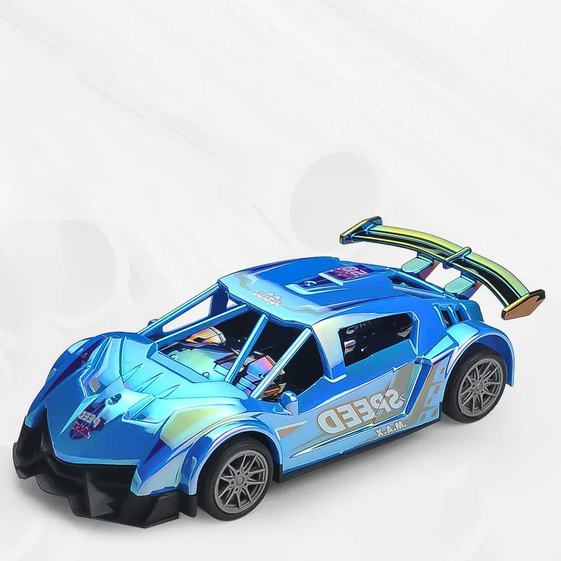 2 pièces enfants Simulation d'inertie Cool voiture de sport jouets de haute qualité Laser moulé sous pression modèles de voiture retirer voiture de course jouet garçon cadeau