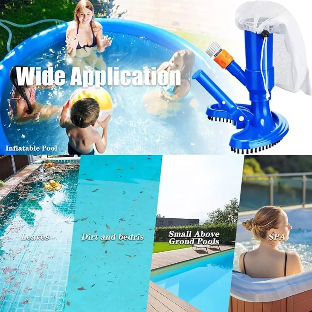 Toolkit Brush Portable Pool Vacuum Handheld Vacuum Telescopic Pole Pool Vacuum Cleaner Useful Durable Jet Vacuum Cleaner Ponds